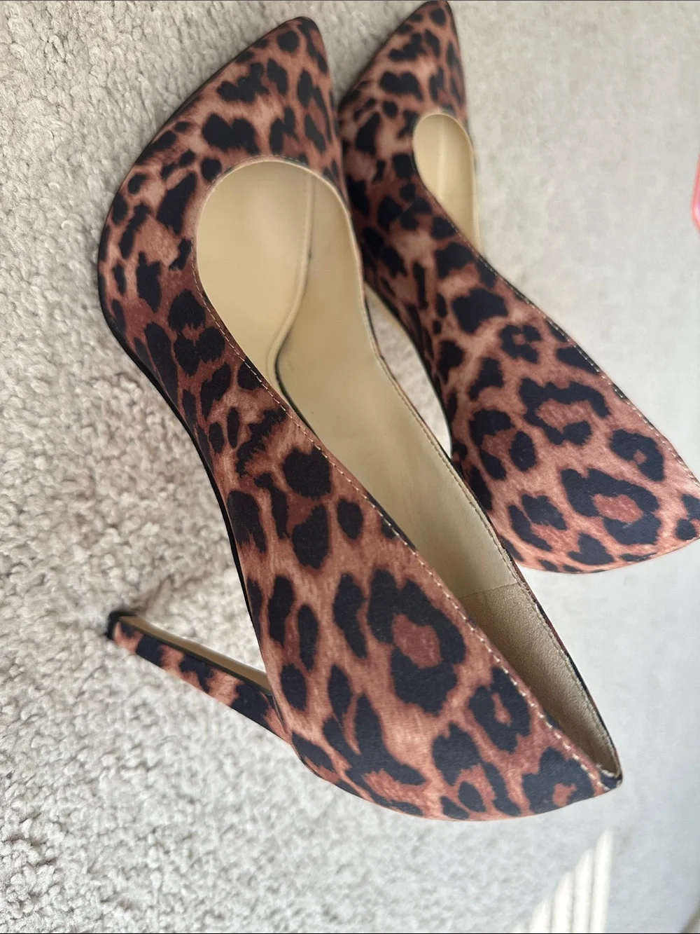 Nine West Leopard-Print Pointed Toe Pumps - Brown and Black- Size 8